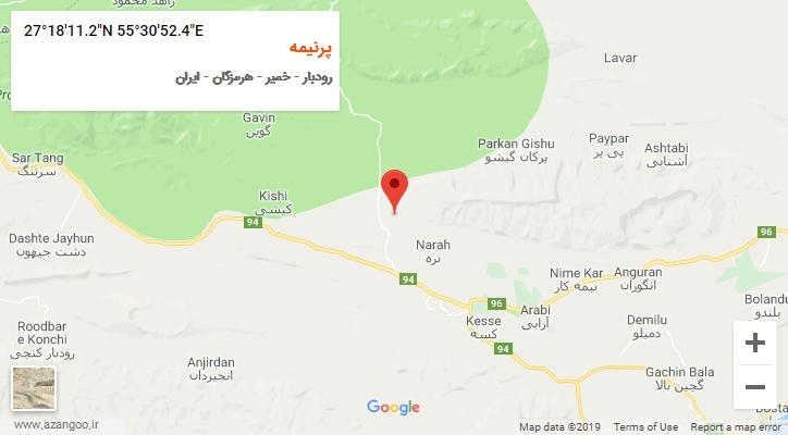 روستای پرنیمه بر روی نقشه