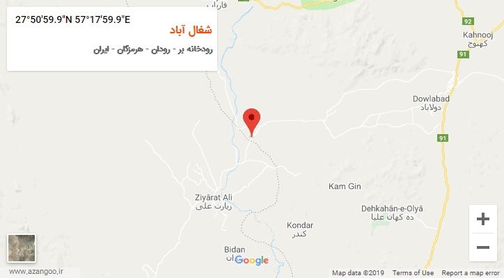 روستای شغال آباد بر روی نقشه