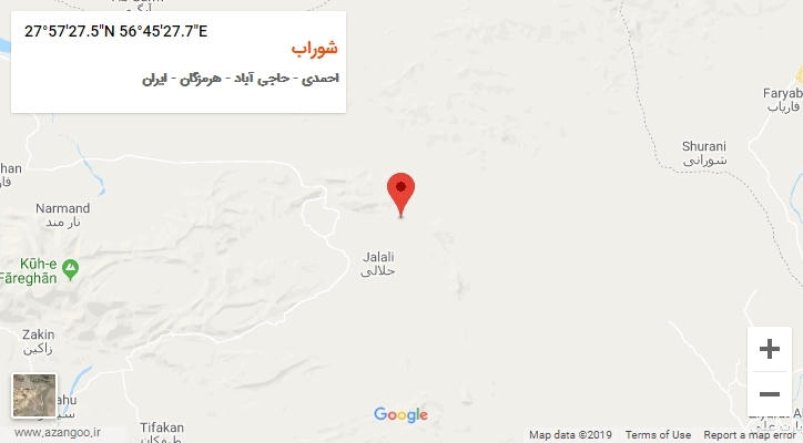 روستای شوراب بر روی نقشه