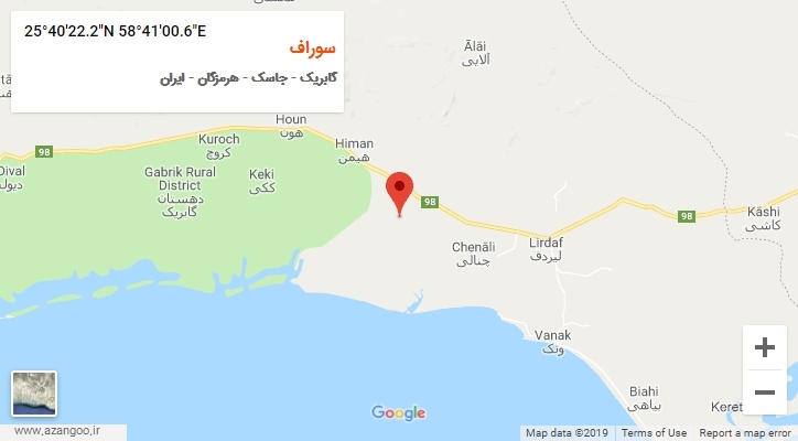 روستای سوراف بر روی نقشه