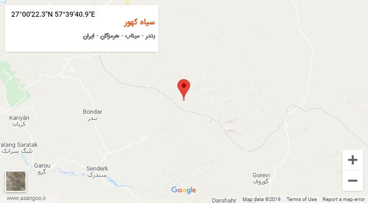 روستای سیاه کهور بر روی نقشه