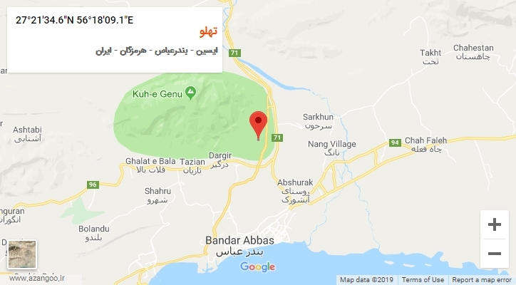 روستای تهلو بر روی نقشه