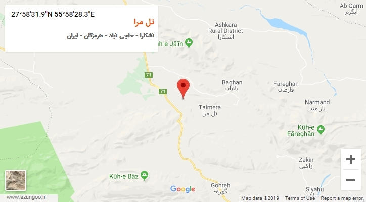 روستای تل مرا بر روی نقشه