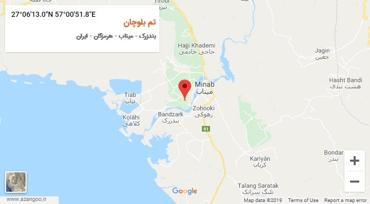 روستای تم بلوچان بر روی نقشه