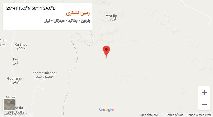 روستای زمین لشکری بر روی نقشه