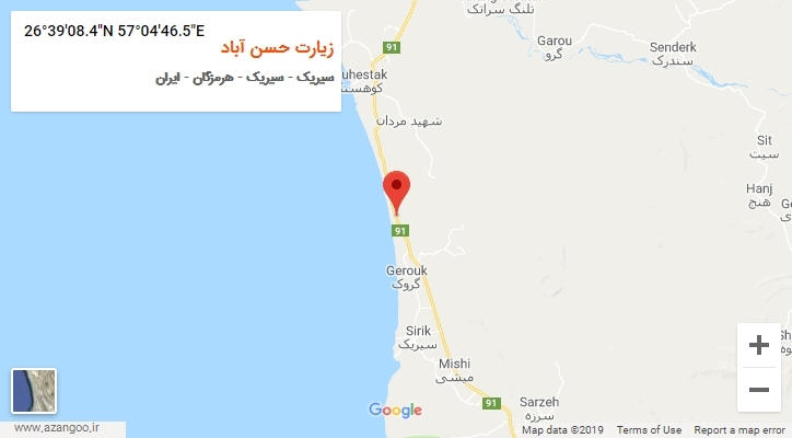 روستای زیارت حسن آباد بر روی نقشه