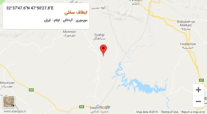 روستای ابطاف سفلی بر روی نقشه
