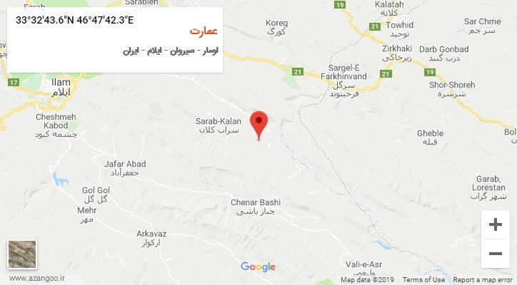 روستای عمارت بر روی نقشه