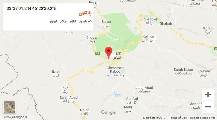روستای بانقلان بر روی نقشه