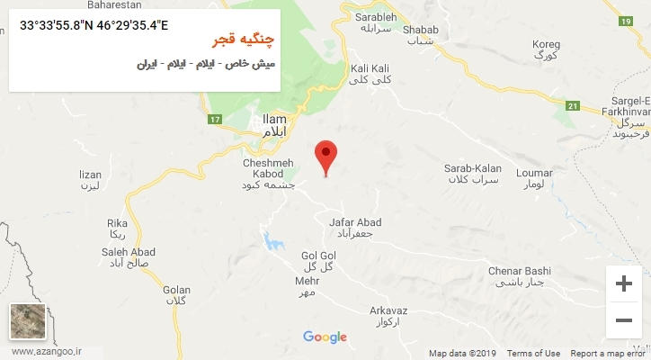 روستای چنگیه قجر بر روی نقشه