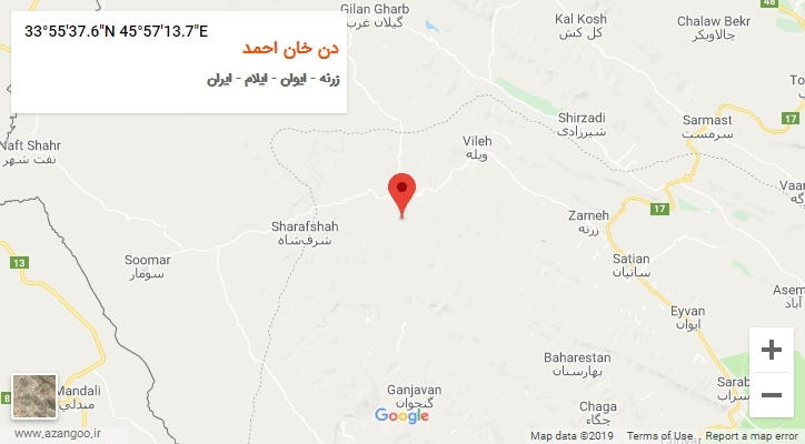 روستای دن خان احمد بر روی نقشه