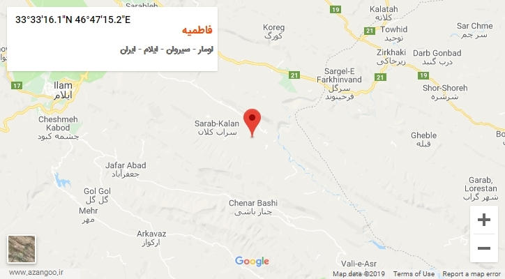 روستای فاطمیه بر روی نقشه