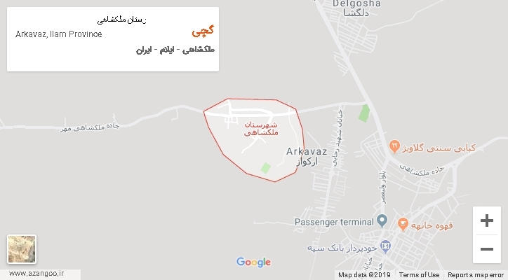 دهستان گچی بر روی نقشه