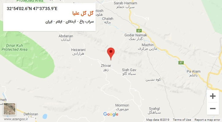 روستای گل گل علیا بر روی نقشه