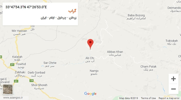 روستای گراب بر روی نقشه