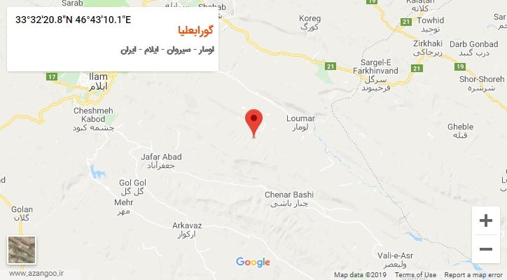 روستای گورابعلیا بر روی نقشه
