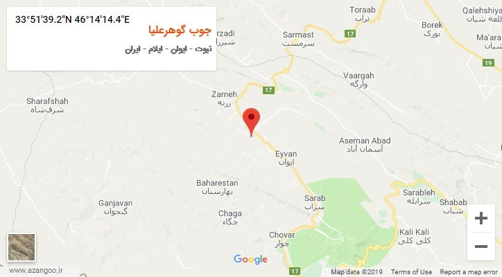 روستای جوب گوهرعلیا بر روی نقشه