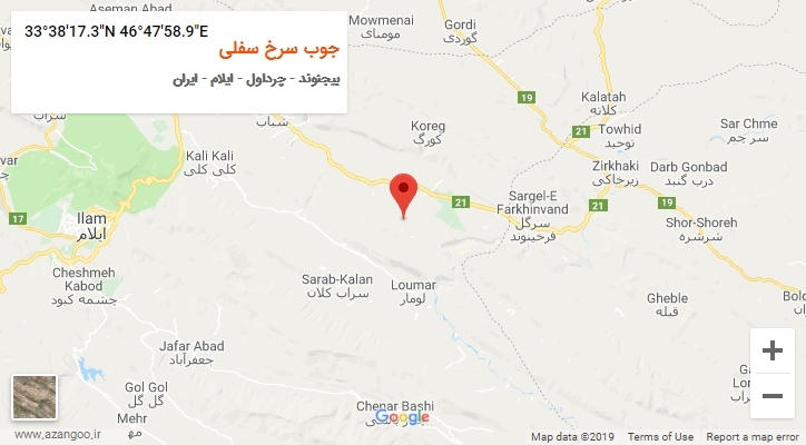 روستای جوب سرخ سفلی بر روی نقشه