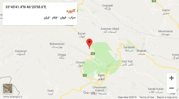 روستای کاپوره بر روی نقشه