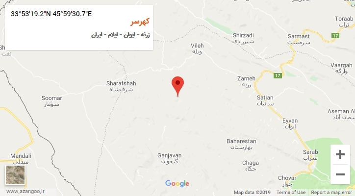 روستای کهرسر بر روی نقشه