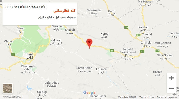 روستای کله قطارسفلی بر روی نقشه