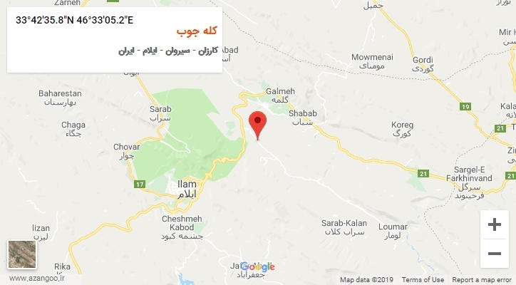 روستای کله جوب بر روی نقشه