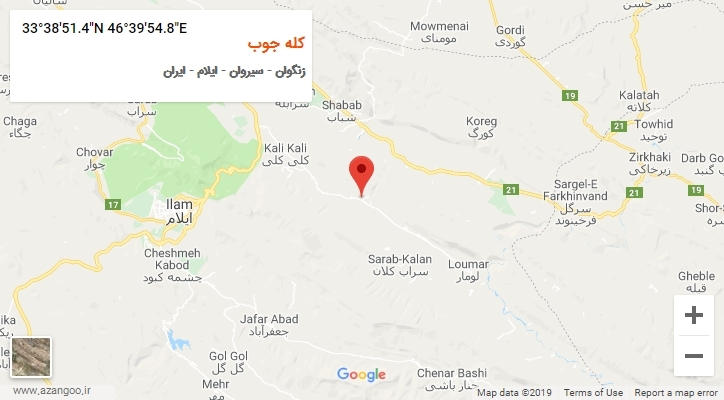 روستای کله جوب بر روی نقشه