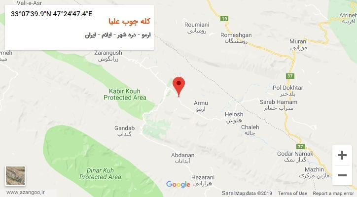 روستای کله جوب علیا بر روی نقشه