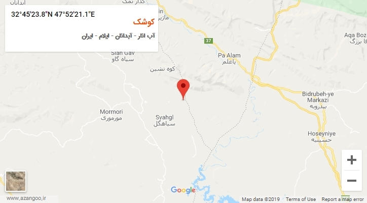 روستای کوشک بر روی نقشه