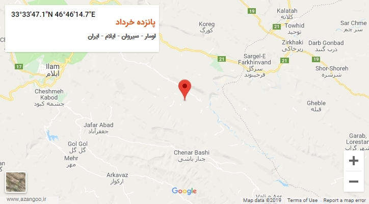 روستای پانزده خرداد بر روی نقشه