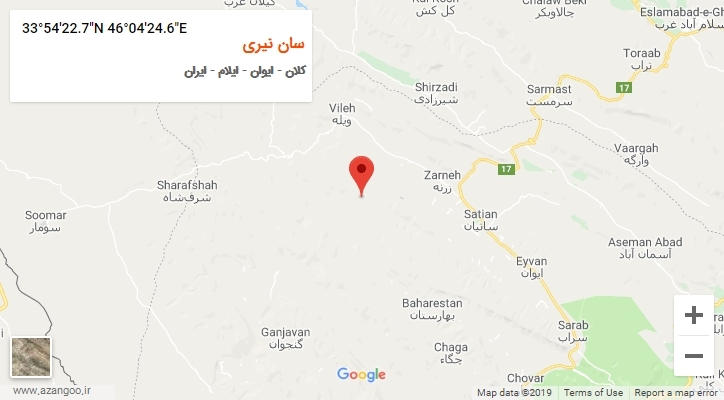 روستای سان نیری بر روی نقشه