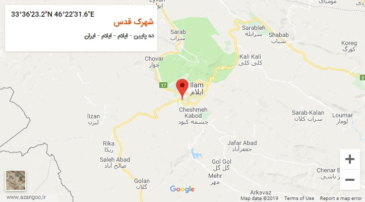 روستای شهرک قدس بر روی نقشه