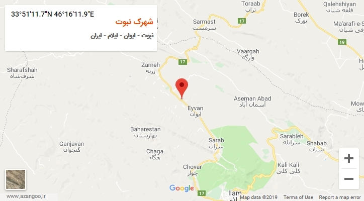 روستای شهرک نبوت بر روی نقشه