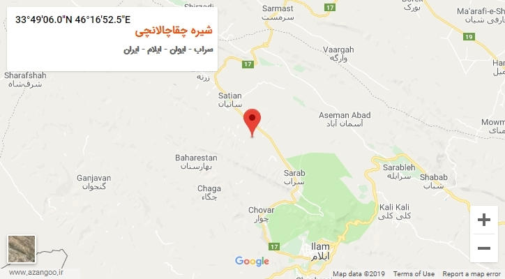 روستای شیره چقاچالانچی بر روی نقشه