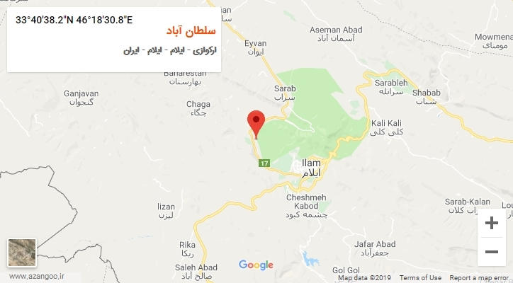 روستای سلطان آباد بر روی نقشه