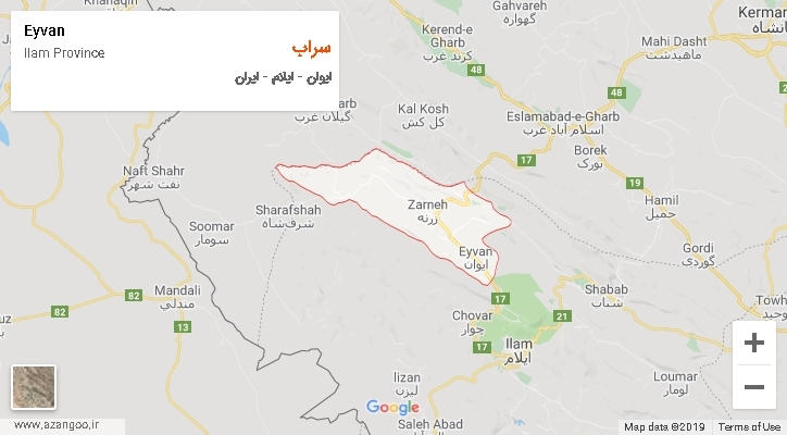 دهستان سراب بر روی نقشه