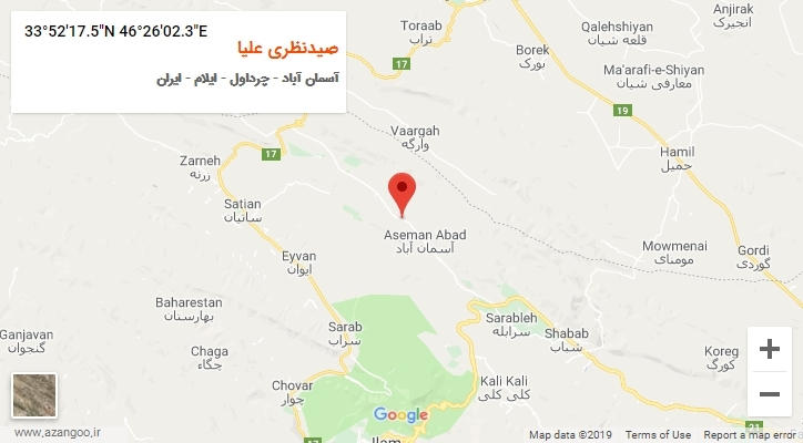 روستای صیدنظری علیا بر روی نقشه