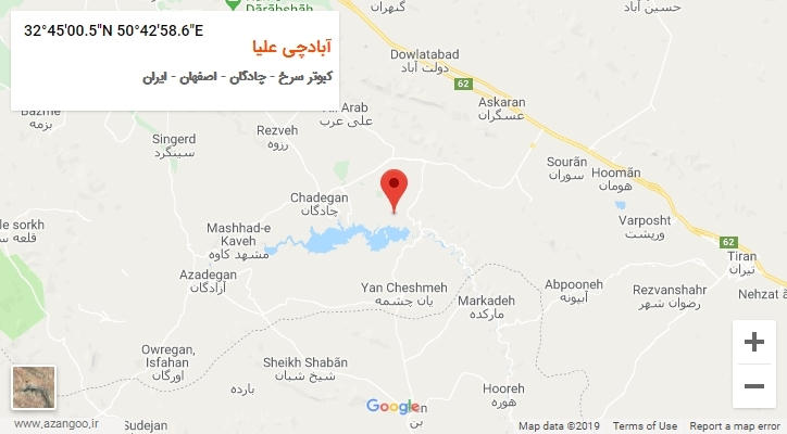 روستای آبادچی علیا بر روی نقشه