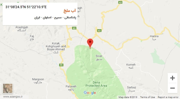 روستای آب ملخ بر روی نقشه