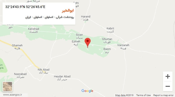 روستای ابوالخیر بر روی نقشه