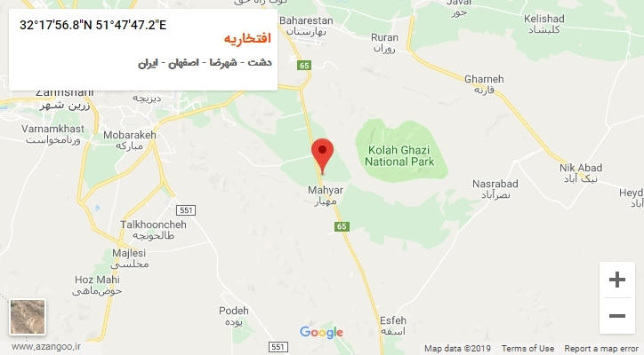 روستای افتخاریه بر روی نقشه