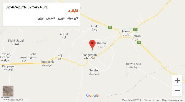 روستای اقبالیه بر روی نقشه