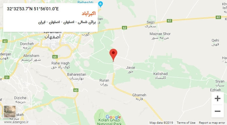 روستای اکبرآباد بر روی نقشه