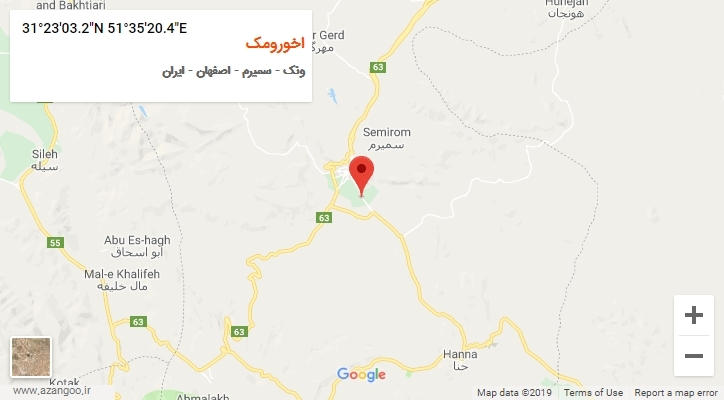 روستای اخورومک بر روی نقشه