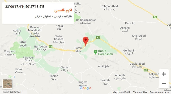 روستای اکرم قاسمی بر روی نقشه