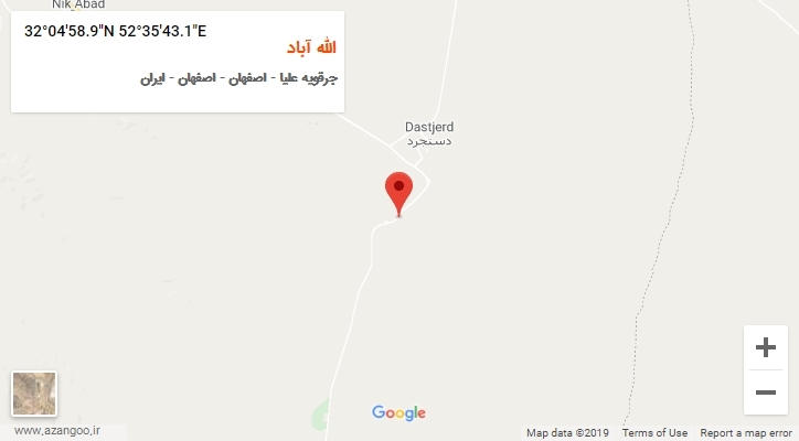 روستای الله آباد بر روی نقشه