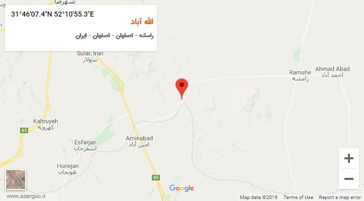 روستای الله آباد بر روی نقشه