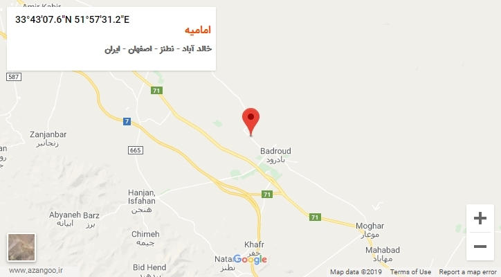 روستای امامیه بر روی نقشه