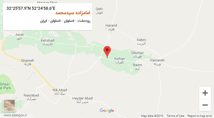 روستای امامزاده سیدمحمد بر روی نقشه