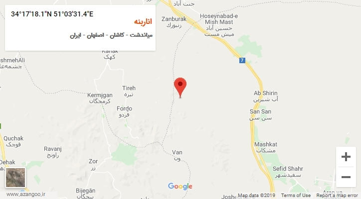 روستای اناربنه بر روی نقشه